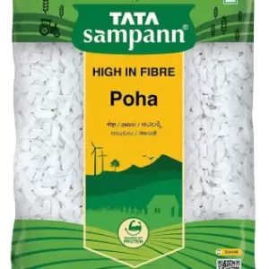 Tata poha High In Fibre Poha (Medium Grain, Raw) (2x500gm=1 kg)