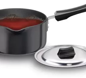 Hawkins Sauce Pan 15 cm diameter 1.5 L capacity with ss lid (Hard Anodised, Induction Bottom)
