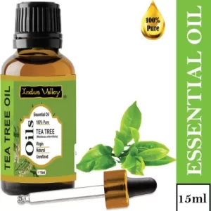 Indus Valley 100% Natural & Organic, Tea Tree Essential Oil & Dropper for Skin, Hair Care (15 ml)