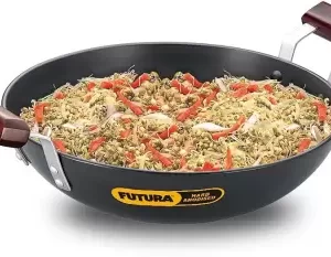 Hawkins Hawkins Futura 2.75 Litre Deep Fry Pan, Hard Anodised Kadai, Kadhai 27 cm diameter 2.75 L capacity (Hard Anodised)