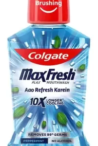 Colgate MaxFresh Plax Antibacterial Mouthwash - Peppermint Fresh (250 ml)