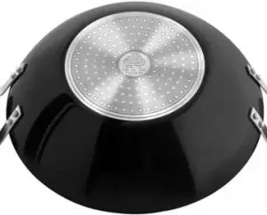 Hawkins Futura Deep Fry Pan Flat Bottom With 2 Short Handles Fry Pan 30 cm diameter with Lid 3.75 L capacity (Stainless Steel, Non-stick, Induction Bottom)