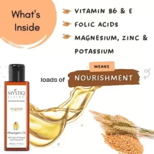 Wheatgerm Oil - 100% Pure and Natural Cold pressed For Skin, Massage and Hair (50 ML)