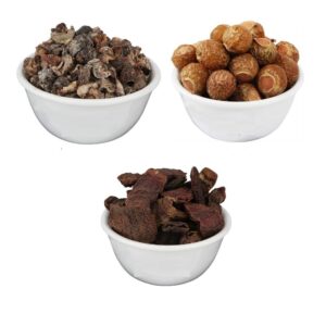 Reetha, Amla, Shikakai (Raw Herb) Natural Form Combo Pack (300 Grams)