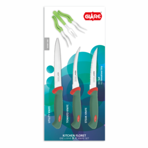 Glare Steel Knife KITCHEN FLORET (Pack of 1)