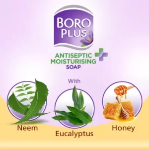 BOROPLUS Antiseptic + Moisturising Soap - Neem, Eucalyptus & Honey (6 x 125 g)