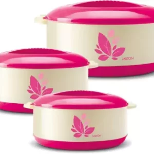 MILTON ORCHID JR GIFT SET Pack of 3 Thermoware Casserole Set (450 ml, 790 ml, 1260 ml)