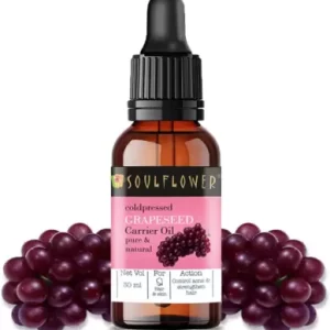 Grapeseed Oil 30ml, 100% Premium & Pure, Natural and Coldpressed, For Acne Control, Skin Tighetning,, Face Massage, Glowing & And Shiny Hair (30 ml)