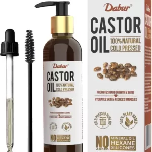 Dabur 100% Natural Cold Pressed Castor Oil Hair Oil (200 ml)