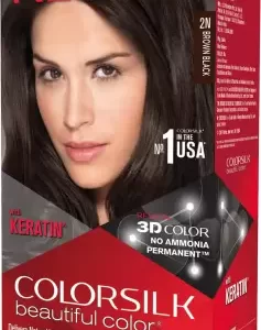 Revlon Colorsilk Hair Color with Keratin , Brown Black 2N