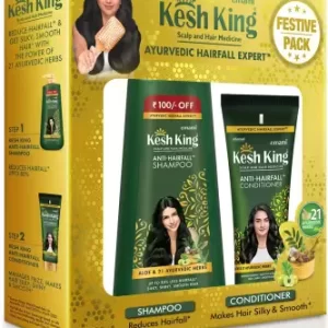 Kesh King Anti-Hairfall Shampoo 600ml + Anti-Hairfall Conditioner 200ml (2 Items in the set)