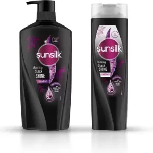 SUNSILK Stunning Black Shine Shampoo & Conditioner (990 ml)