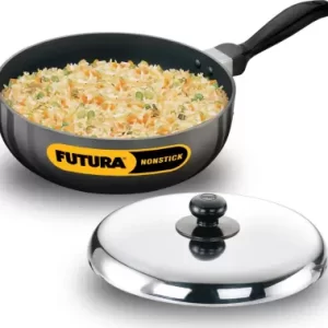Hawkins Futura All Purpose Pan 2.5 L Capacity Saute Pan 22 cm diameter with Lid 2.5 L capacity (Hard Anodised, Non-stick)