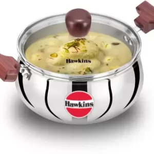 General Brand Hawkins Model Name 5 Litre Cook n Serve Handi Model Number SSH50G Color Silver Capacity 5 L Type Handi Pan Type Sauce Induction Bottom Yes Material Triply Handle Features Rosewood Handle (Stay cool, Natural & Durable) Lid Included Yes Non-stick No